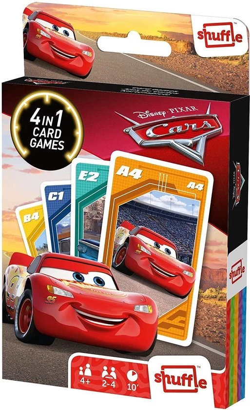 Shuffle Kaartspel 4-in-1 Disney Pixar Cars Karton 32-delig 3 Shuffle Kaartspel 4-in-1 Disney Pixar Cars Karton 32-delig