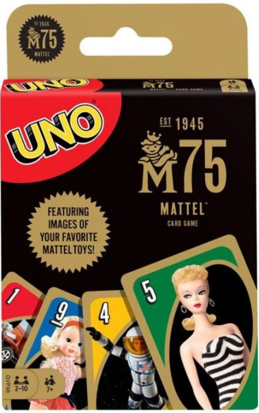 Mattel Games Uno 75 Jaar Editie 3 Mattel Games Uno 75 Jaar Editie