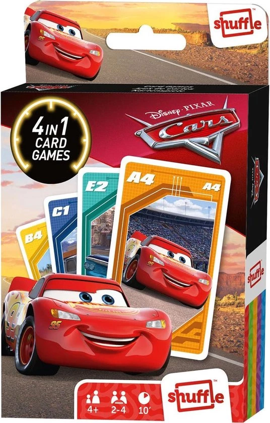 Shuffle Kaartspel 4-in-1 Disney Pixar Cars Karton 32-delig 6 Shuffle Kaartspel 4-in-1 Disney Pixar Cars Karton 32-delig - Afbeelding 4