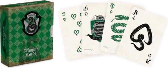 Cartamundi Speelkaarten Harry Potter Zwadderich Groen/zilver 6 Cartamundi Speelkaarten Harry Potter Zwadderich Groen/zilver - Afbeelding 4