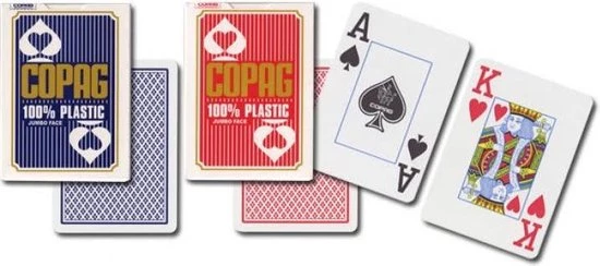 Plastic Speelkaarten Blauw - Copag 5 Plastic Speelkaarten Blauw - Copag - Afbeelding 3