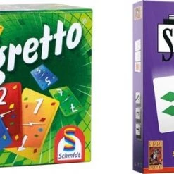 Merkloos Spellenbundel - Kaartspel - 2 Stuks - Ligretto Groen & SET!