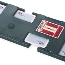 Merkloos NBB-Bridge-kaartspel-Bridgeboards-donkergroen-set Van 12 Boards-met Stickervel