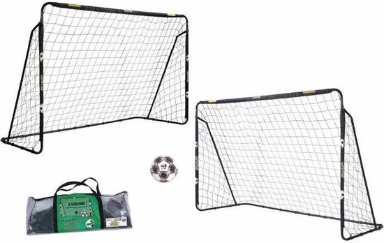 Anders 2 Doelen Voor Metalen Buizen. Afmeting 240 X 150 Cm Met Net, Buizenstructuur 26 Mm + Voetbal Maat 5 3 Anders 2 Doelen Voor Metalen Buizen. Afmeting 240 X 150 Cm Met Net, Buizenstructuur 26 Mm + Voetbal Maat 5