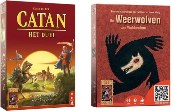 Merkloos Spellenbundel - Kaartspel - 2 Stuks - Catan: Het Duel & De Weerwolven Van Wakkerdam 3 Merkloos Spellenbundel - Kaartspel - 2 Stuks - Catan: Het Duel & De Weerwolven Van Wakkerdam