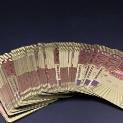 Merkloos Luxe Speelkaarten - 1x 54 Kaarten - Poker - Speelkaarten - Blackjack - Met Bewaardoos - Glitter - Goud -kaartspellen Verkoopwinkel 550x366 130