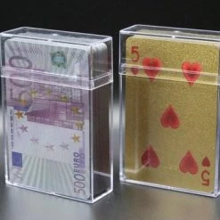 Merkloos Luxe Speelkaarten - 1x 54 Kaarten - Poker - Speelkaarten - Blackjack - Met Bewaardoos - Glitter - Goud -kaartspellen Verkoopwinkel 550x366 134