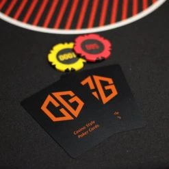 Luxe Poker Kaarten - Poker - 4 X Kaarten - 4 Sets - Cave & Garden - Speel Kaarten - Oranje - Zwart - Kaartspel - Professionele Kaarten - -kaartspellen Verkoopwinkel 550x366 157