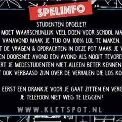 Kletspot - Studenten -kaartspellen Verkoopwinkel 550x377 2