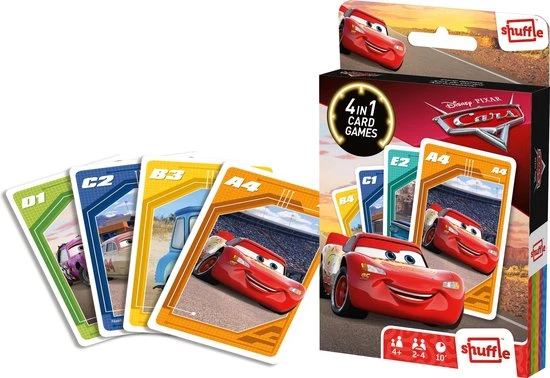 Shuffle Kaartspel 4-in-1 Disney Pixar Cars Karton 32-delig 8 Shuffle Kaartspel 4-in-1 Disney Pixar Cars Karton 32-delig - Afbeelding 6