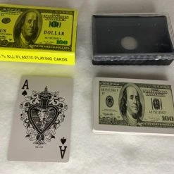 Merkloos Speelkaarten 100 Dollar Karton Gele Doos Pokerkaarten 100 Dollar Karton 100% Plastic Waterdicht 54 Stuks -kaartspellen Verkoopwinkel 550x412 75
