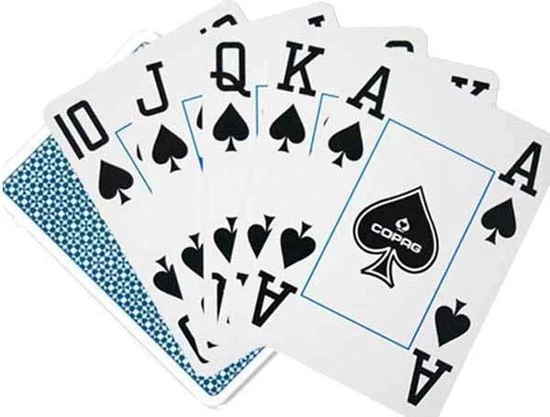 COPAG Poker Speelkaarten Blauw 4 Hoeken 4 COPAG Poker Speelkaarten Blauw 4 Hoeken - Afbeelding 2