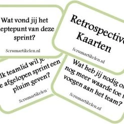 Scrumartikelen.nl Scrum Retrospective Kaarten - Agile Evaluatie