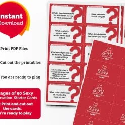 LoveGuider Printbare Conversatiestarters, Tinder Gespreksvragenkaarten, Ijsbreker Gesprekskaarten Voor Koppels -kaartspellen Verkoopwinkel 550x434 2
