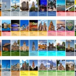 kaartspellen Verkoopwinkel 51 Huurdies Cadeautip! Kwartetspel Nederlandse Steden XL - Kwartetspel Volwassenen - Kwartetspel Kinderen Educatief - 48 Kaarten - 12 Kwartetten - Schoencadeautjes Sinterklaas