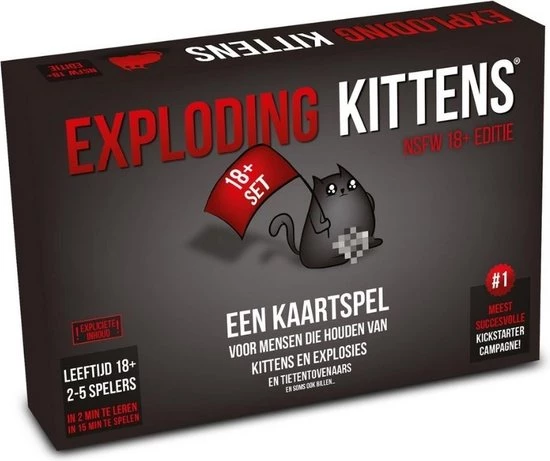 999 Games Spellenbundel - Kaartspel - 2 Stuks - Exploding Kittens NSFW (18+) & Vlotte Geesten 4 999 Games Spellenbundel - Kaartspel - 2 Stuks - Exploding Kittens NSFW (18+) & Vlotte Geesten - Afbeelding 2