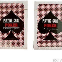 ESTARK Luxe Speelkaarten - 2 Sets - Plastic Coating - Poker Kaarten - Kaartspel - Spelkaarten - Spel Kaart - 2 X 56 - Gezelschapsspel - Spelen - Playing Cards - Cijfer In Alle 4 De Hoeken - 2 STUKS -kaartspellen Verkoopwinkel 550x470 1