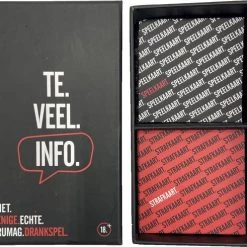 RUMAG Drankspel Te Veel Info (18+) Zwart -kaartspellen Verkoopwinkel 550x491