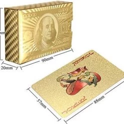 LuxeBass Kaartspel, Gouden Kaartspel, Gouden Speelkaarten, Gouden Waterdichte Speelkaarten, Pokerkaarten, Dek Met Waterdichte Kaarten, Wasbaar En Flexibel, Hoogwaardig Plastic Materiaal, Gebruik Voor Feest En Spel -kaartspellen Verkoopwinkel 550x498 1