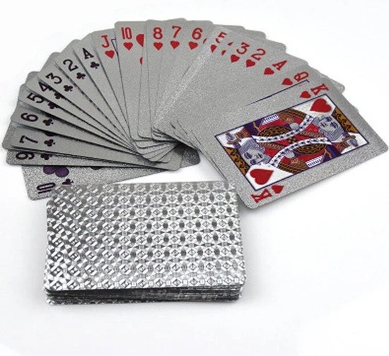 ✿Brenlux - Kaartspel - Waterproof Kaarten - Pokerkaarten - Zilver Speelkaarten - Speelkaarten Waterdicht - Spelletje Kaarten - Potje Kaarten 5 ✿Brenlux - Kaartspel - Waterproof Kaarten - Pokerkaarten - Zilver Speelkaarten - Speelkaarten Waterdicht - Spelletje Kaarten - Potje Kaarten - Afbeelding 3