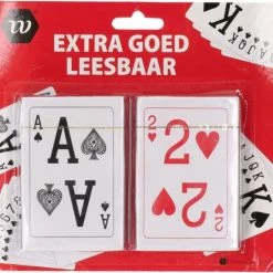 Tolu Speelkaarten - Extra Groot - Goed Leesbaar - 2 Sets - Kaarten - Kaartspel - Speelkaart