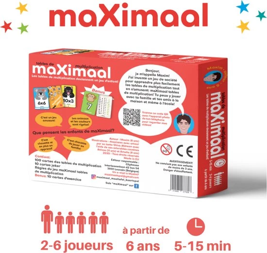 Maximal MaXimaal Tables De Multiplication | Jeu De Soci T | Les Tables De Multiplication Deviennent Un Jeu D Enfant | Partir De 6 Ans | Invent Par Maxim (8 Ans) 12 Maximal MaXimaal Tables De Multiplication | Jeu De Soci T | Les Tables De Multiplication Deviennent Un Jeu D Enfant | Partir De 6 Ans | Invent Par Maxim (8 Ans) - Afbeelding 10