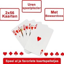 Merkloos Speelkaarten 2 Decks / Stokken – Spelkaarten – Kaarten Voor Klaverjassen, Toepen, Pokeren Black Jack En Meer Kaartspellen