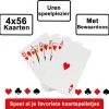 Merkloos Speelkaarten 4 Decks / Stokken – Spelkaarten – Kaarten Voor Klaverjassen, Toepen, Pokeren Black Jack En Meer Kaartspellen