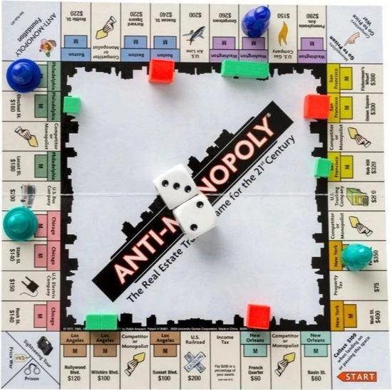 University Games Anti-monopoly Spel, Het Vastgoed Spel 4 University Games Anti-monopoly Spel, Het Vastgoed Spel - Afbeelding 2