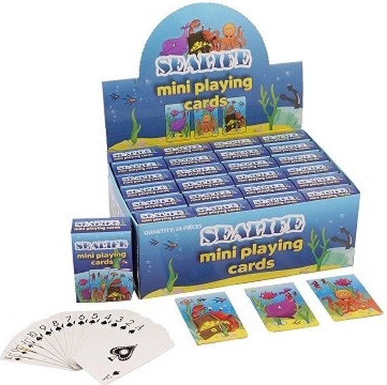 Merkloos Mini Zeedieren Thema Speelkaarten 6 X 4 Cm In Doosje Van Karton - Handig Formaatje Kleine Kaartspelletjes 6 Merkloos Mini Zeedieren Thema Speelkaarten 6 X 4 Cm In Doosje Van Karton - Handig Formaatje Kleine Kaartspelletjes - Afbeelding 4