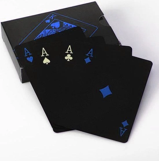 Better Products Luxe Speelkaarten Set - Zwart, Blauw & Wit - Waterproof - Kaartspel 5 Better Products Luxe Speelkaarten Set - Zwart, Blauw & Wit - Waterproof - Kaartspel - Afbeelding 3