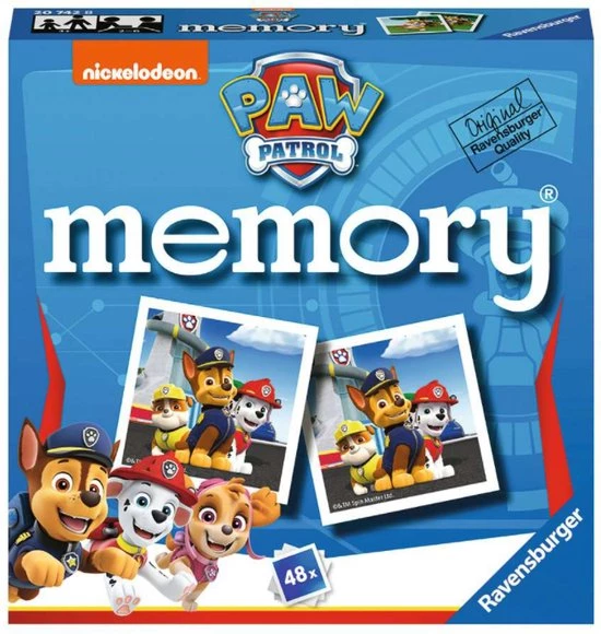 Ravensburger PAW Patrol Memory® - Kaartspel Memory®, Het Wereldberoemde Spel Dat Nooit Verveelt. 4 Ravensburger PAW Patrol Memory® - Kaartspel Memory®, Het Wereldberoemde Spel Dat Nooit Verveelt. - Afbeelding 2