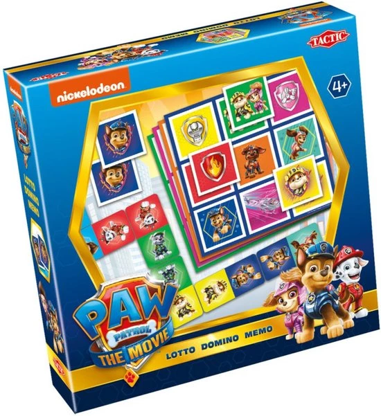Tactic - PAW Patrol The Movie Kaartspel - 3-in-1 : Memo - Lotto - Domino 3 Tactic - PAW Patrol The Movie Kaartspel - 3-in-1 : Memo - Lotto - Domino