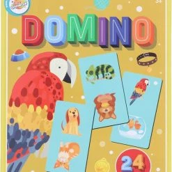 Universe Domino Spelletjes Met Dieren - Kaartspel 24 Kaarten - Kinderspellen - Domino Spelletjes - Kaartspel 24 Kaarten - Kinderspellen