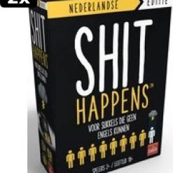 Goliath 2x Shit Happens Voor Sukkels Die Geen Engels Kunnen 18+ - Nederlandstalig Kaartspel - Partyspel - Rangschik Ongewenste Situaties!