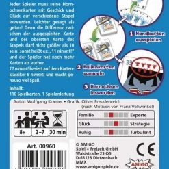 Kramer, Wolfgang 11 Nimmt! -kaartspellen Verkoopwinkel 550x711 9