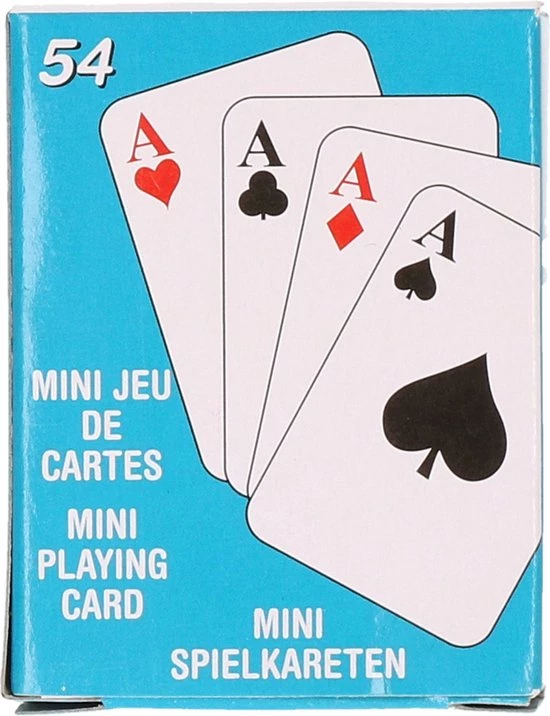 Merkloos 2x Pakjes Mini Basic Speelkaarten 5.5 X 4 Cm In Doosje Van Karton - Handig Formaatje Kleine Kaartspelletjes 5 Merkloos 2x Pakjes Mini Basic Speelkaarten 5.5 X 4 Cm In Doosje Van Karton - Handig Formaatje Kleine Kaartspelletjes - Afbeelding 3