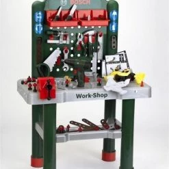 KLEIN - Bosch-werkplaats Met Mechanische Schroevendraaier En Te Monteren Voertuig - 3 Jaar En Meer