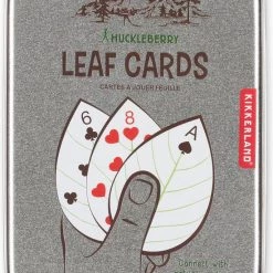 Kikkerland Huckleberry Leaf Cards - Speelkaarten In De Vorm Van Een Blad - In En Handig Meeneem Blikje - Kinderspeelgoed -kaartspellen Verkoopwinkel 550x731 2