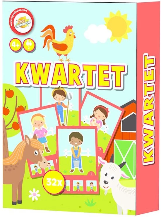 Merkloos Boerderij Kwartetspel 5,9x8,5x1,9cm 3 Merkloos Boerderij Kwartetspel 5,9x8,5x1,9cm