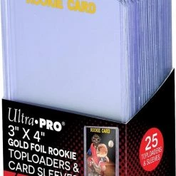 Ultrapro 3" X 4" Rookie 35PT Toploader With Card Sleeves 25st