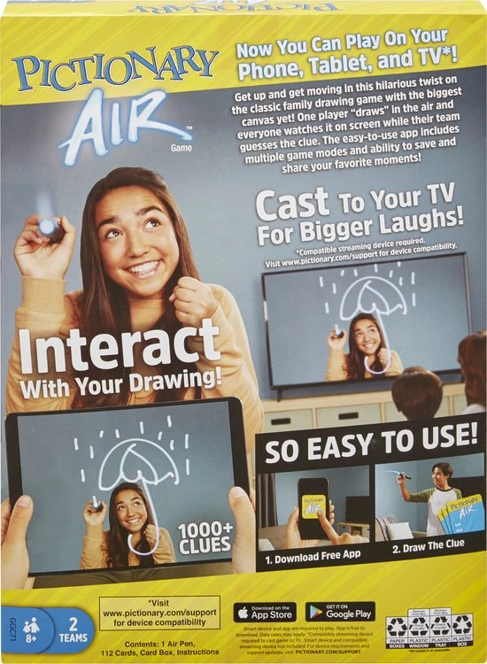 Mattel Games Pictionary Air - Duitstalige Editie 12 Mattel Games Pictionary Air - Duitstalige Editie - Afbeelding 10