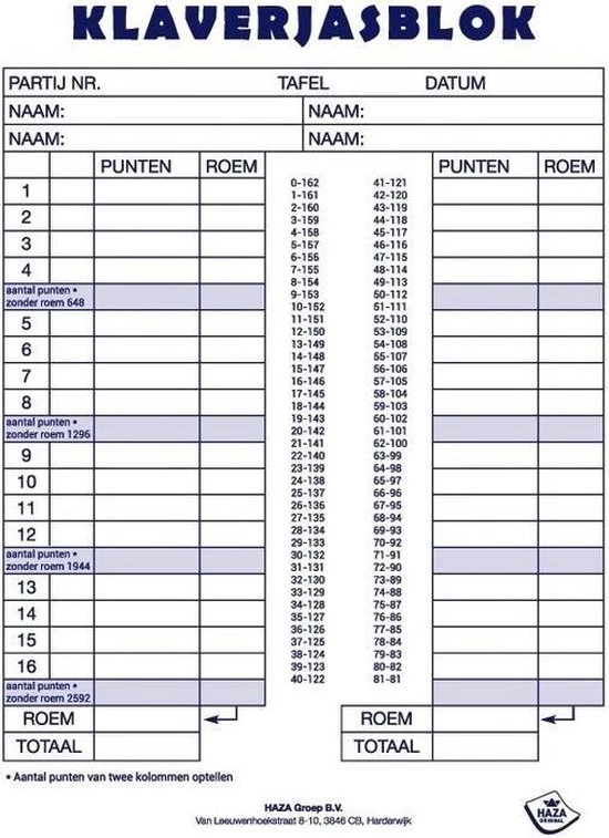 Haza 1x Scoreblokken Klaverjassen 50 Vellen Met Speelkaarten - Kaartspellen - Familiespelletjes - Klaverjassen Score Notitieblok 5 Haza 1x Scoreblokken Klaverjassen 50 Vellen Met Speelkaarten - Kaartspellen - Familiespelletjes - Klaverjassen Score Notitieblok - Afbeelding 3