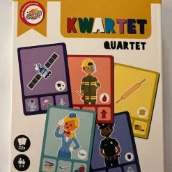 Stemen Kwartet - Kwartet Voor Kinderen -Beroepen - Spelkaarten - Kaarten - Kaartspellen - Kwartetten - Spel - Voor Kinderen - Vanaf 4 Jaar