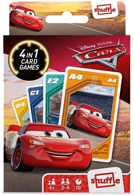 Shuffle Kaartspel 4-in-1 Disney Pixar Cars Karton 32-delig 5 Shuffle Kaartspel 4-in-1 Disney Pixar Cars Karton 32-delig - Afbeelding 3
