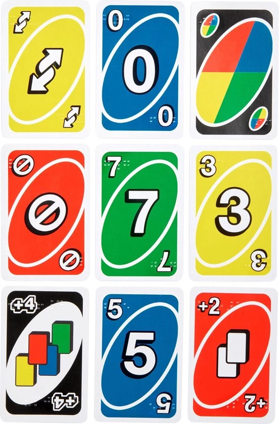Mattel Games UNO Braille 4 Mattel Games UNO Braille - Afbeelding 2